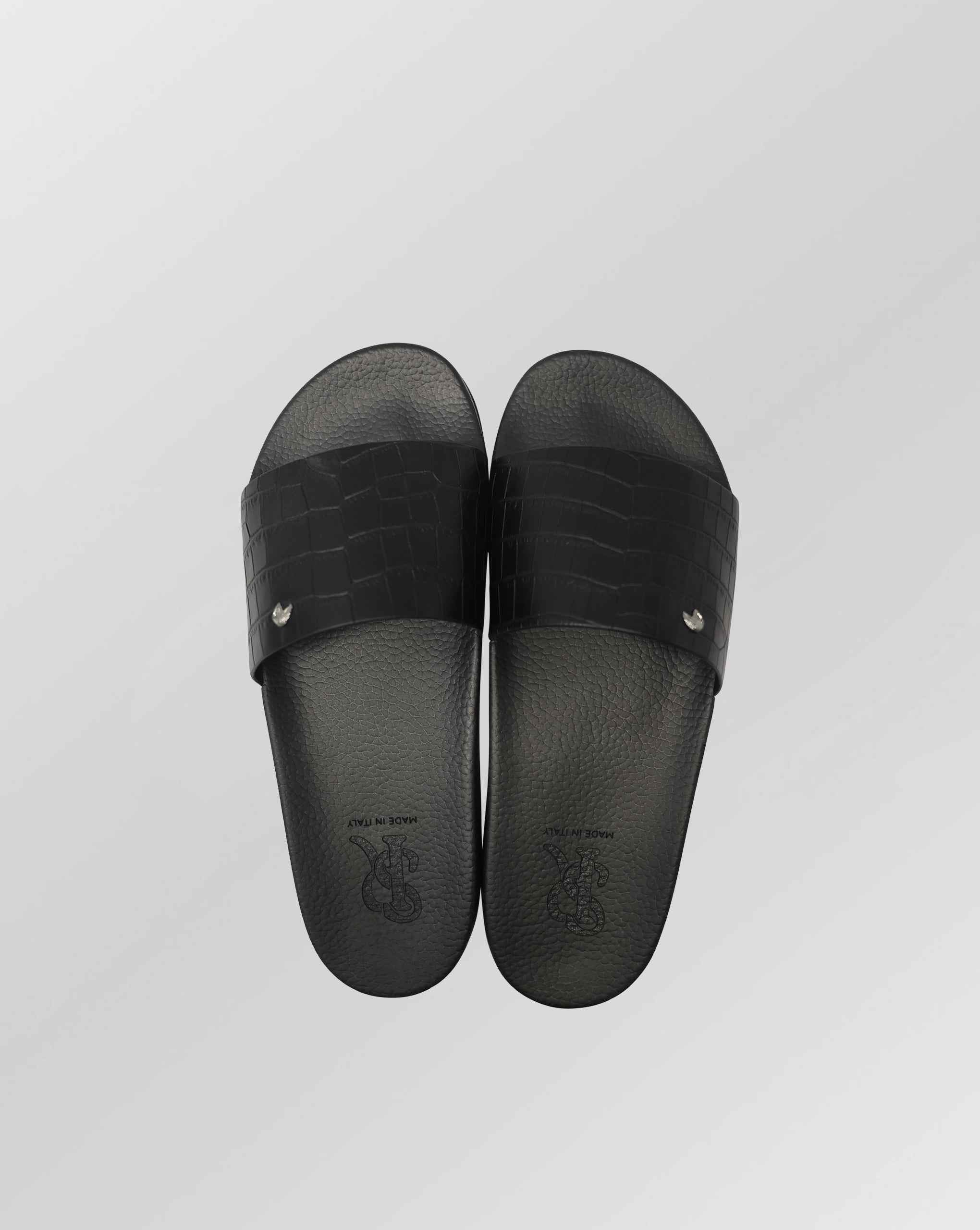 Stefano Ricci Crocodile-Embossed Leather Slides Sandals (Copy)