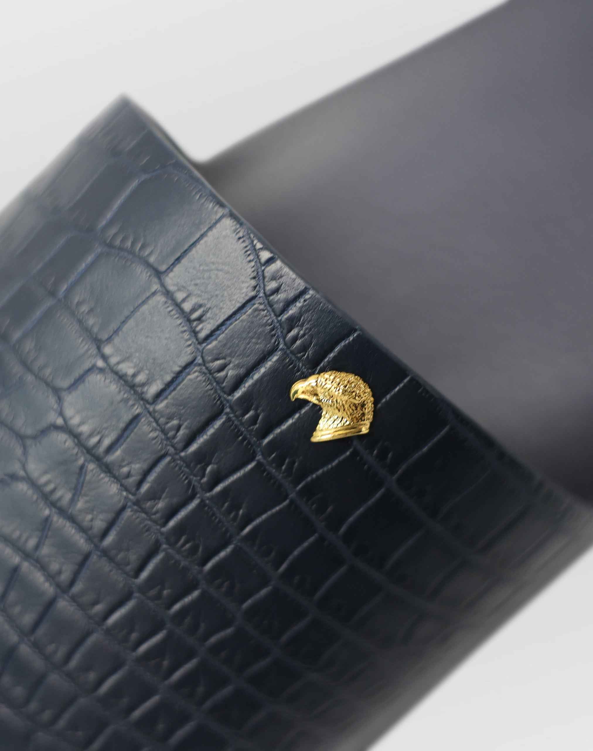 Stefano Ricci Crocodile-Embossed Leather Slides Sandals (Copy)
