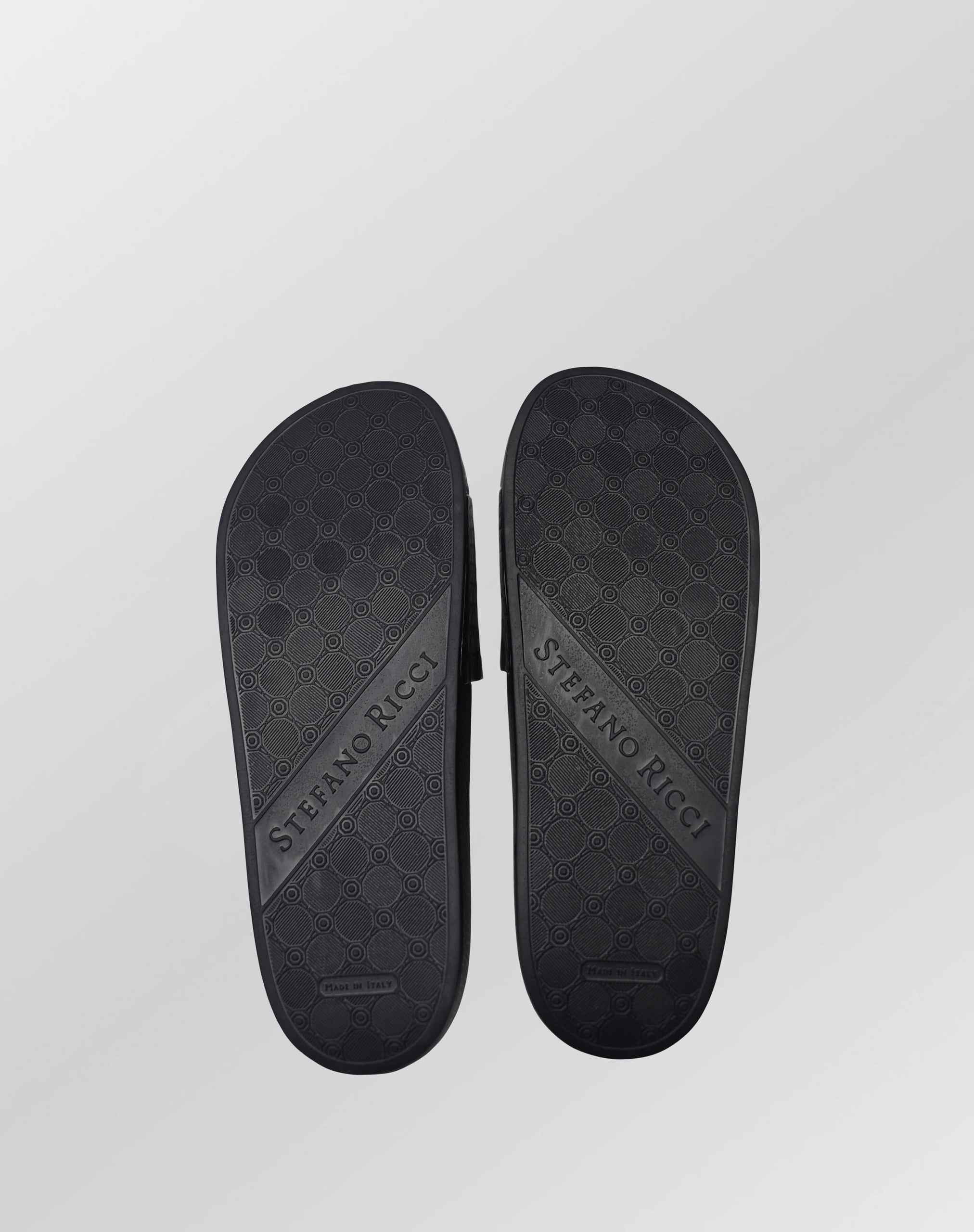 Stefano Ricci Crocodile-Embossed Leather Slides Sandals (Copy)