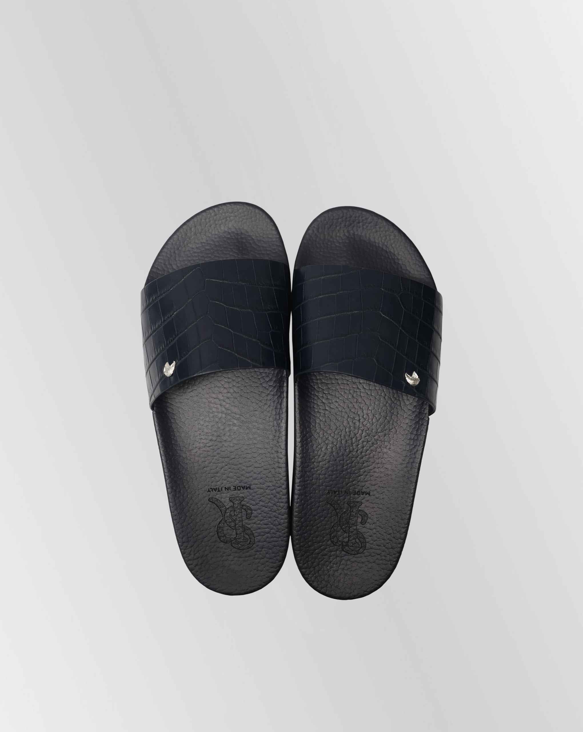 Stefano Ricci Crocodile-Embossed Leather Slides Sandals (Copy)