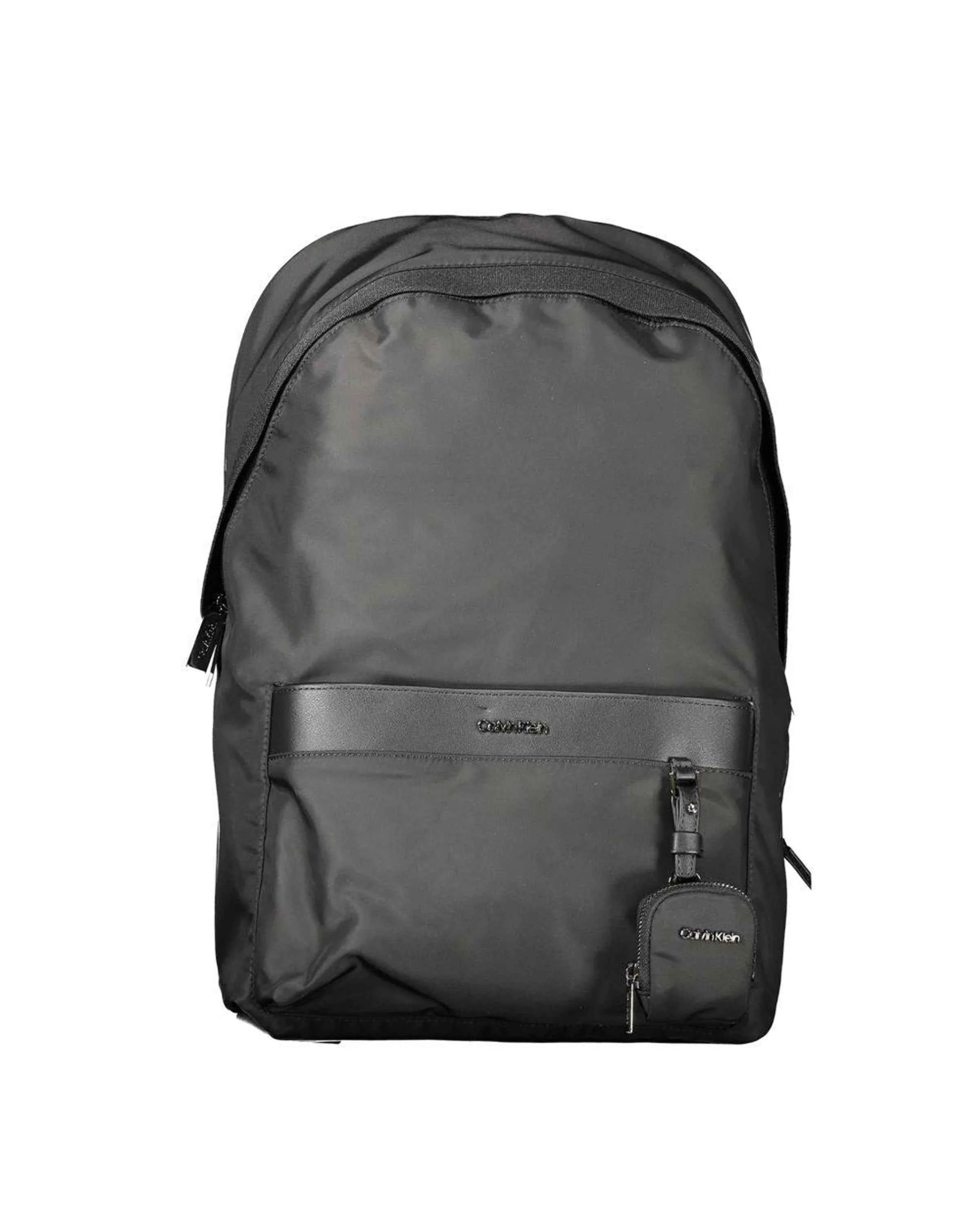 Calvin Klein Nylon Backpack with Utility Pouch in Black