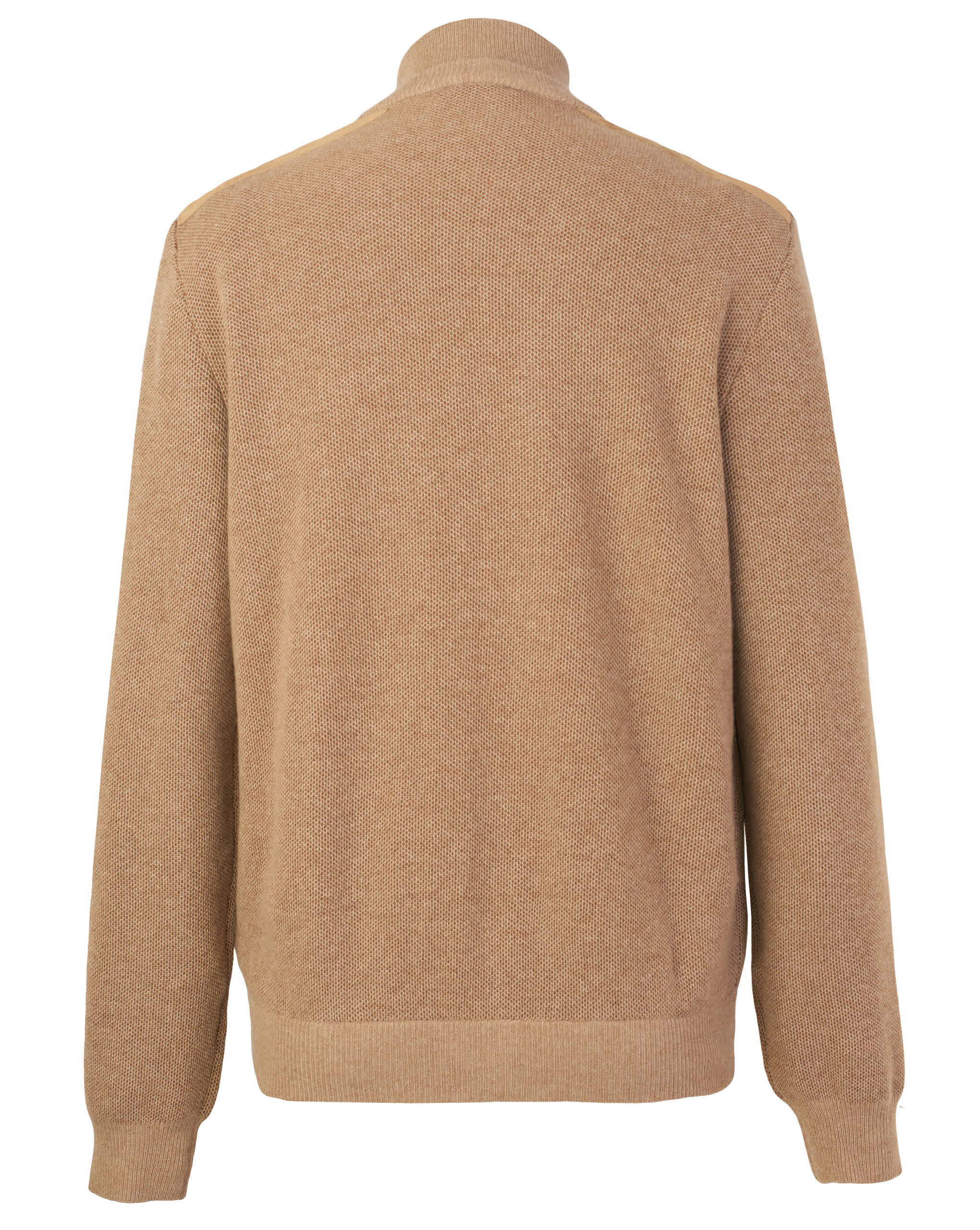 Zilli Cashmere & Wool Cardigan with Suede Details | Brown
