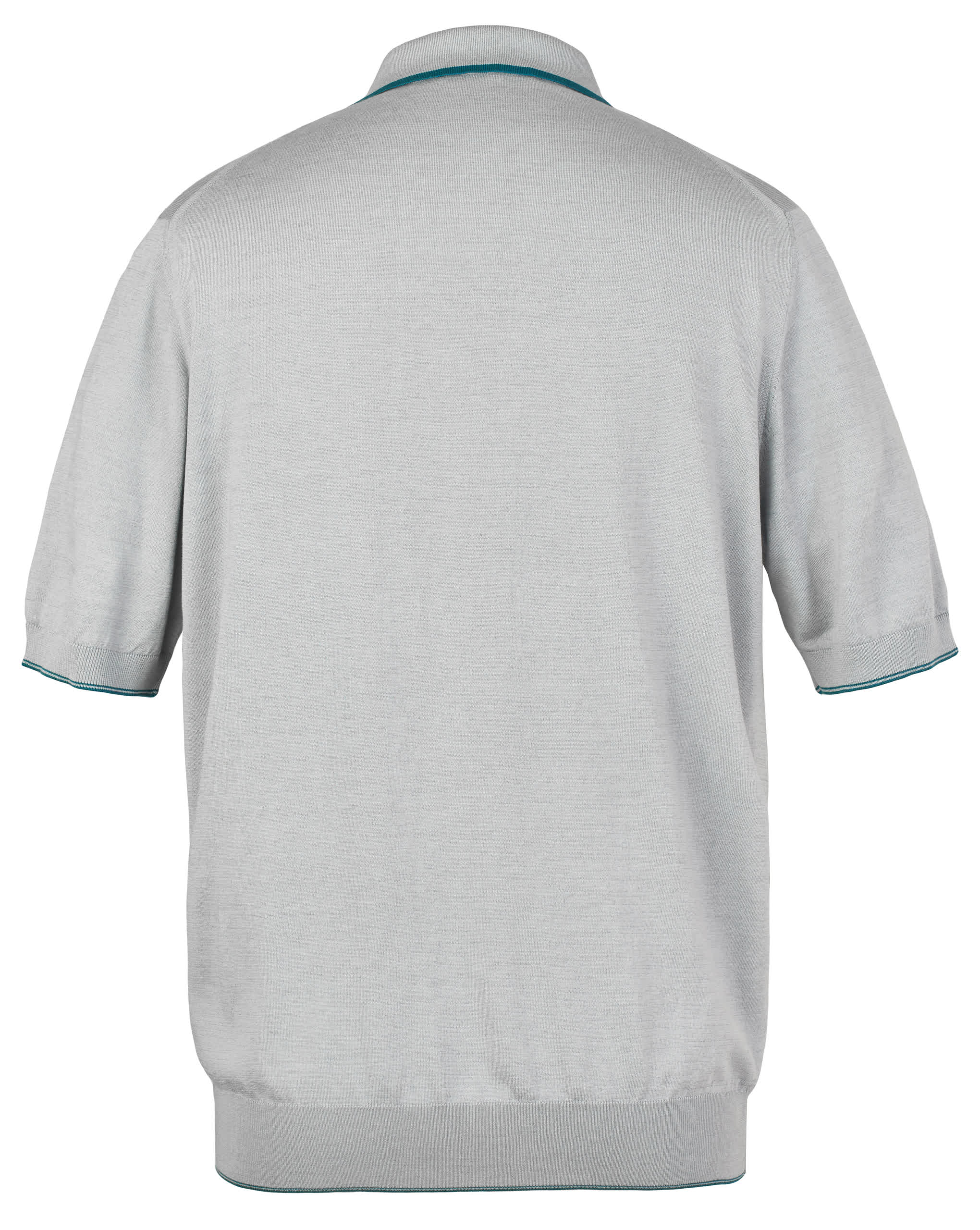Zilli Cotton & Silk Quarter-Zip Knit Polo | Light Grey