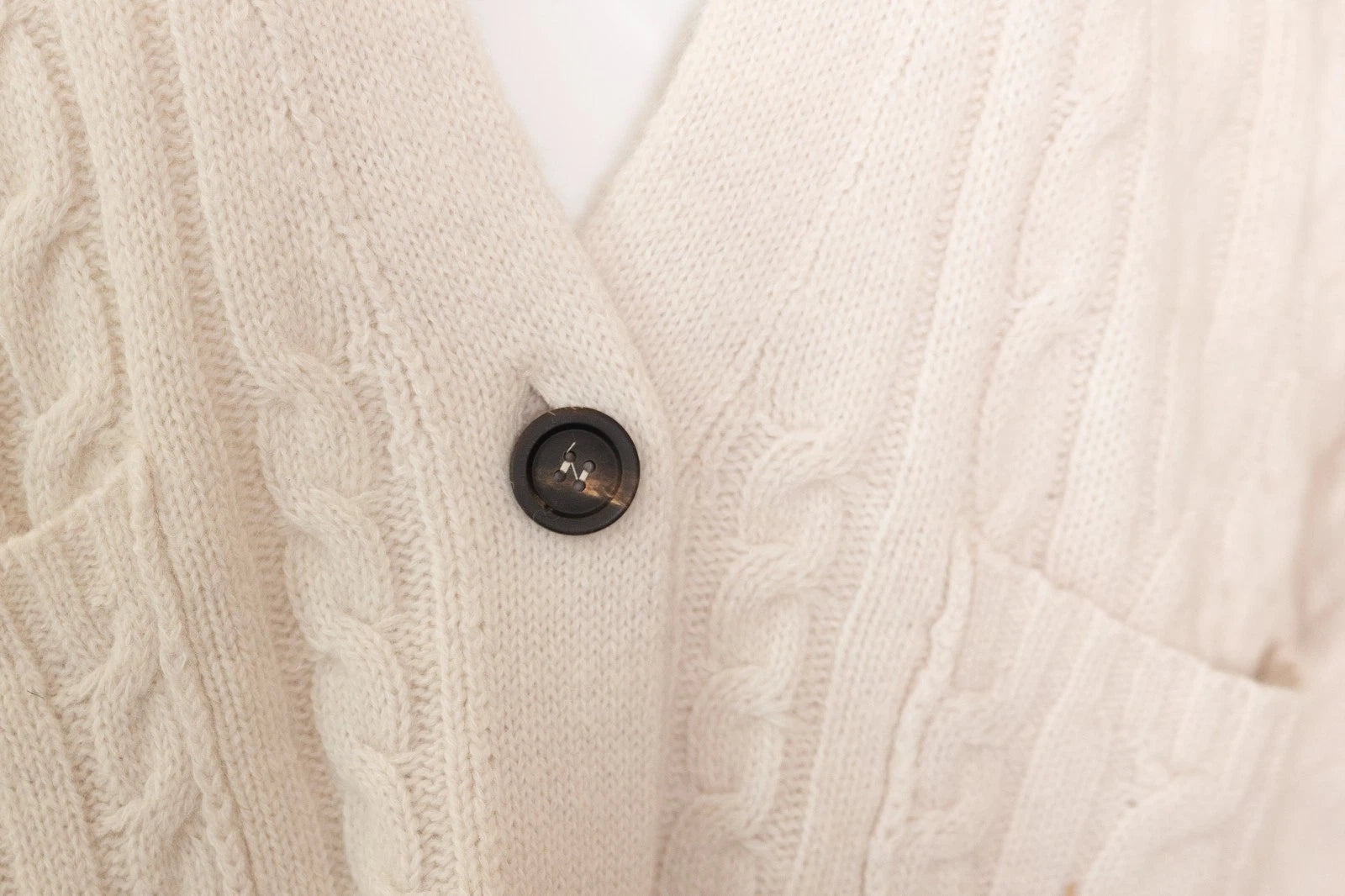 Peserico cable knit crop cardigan