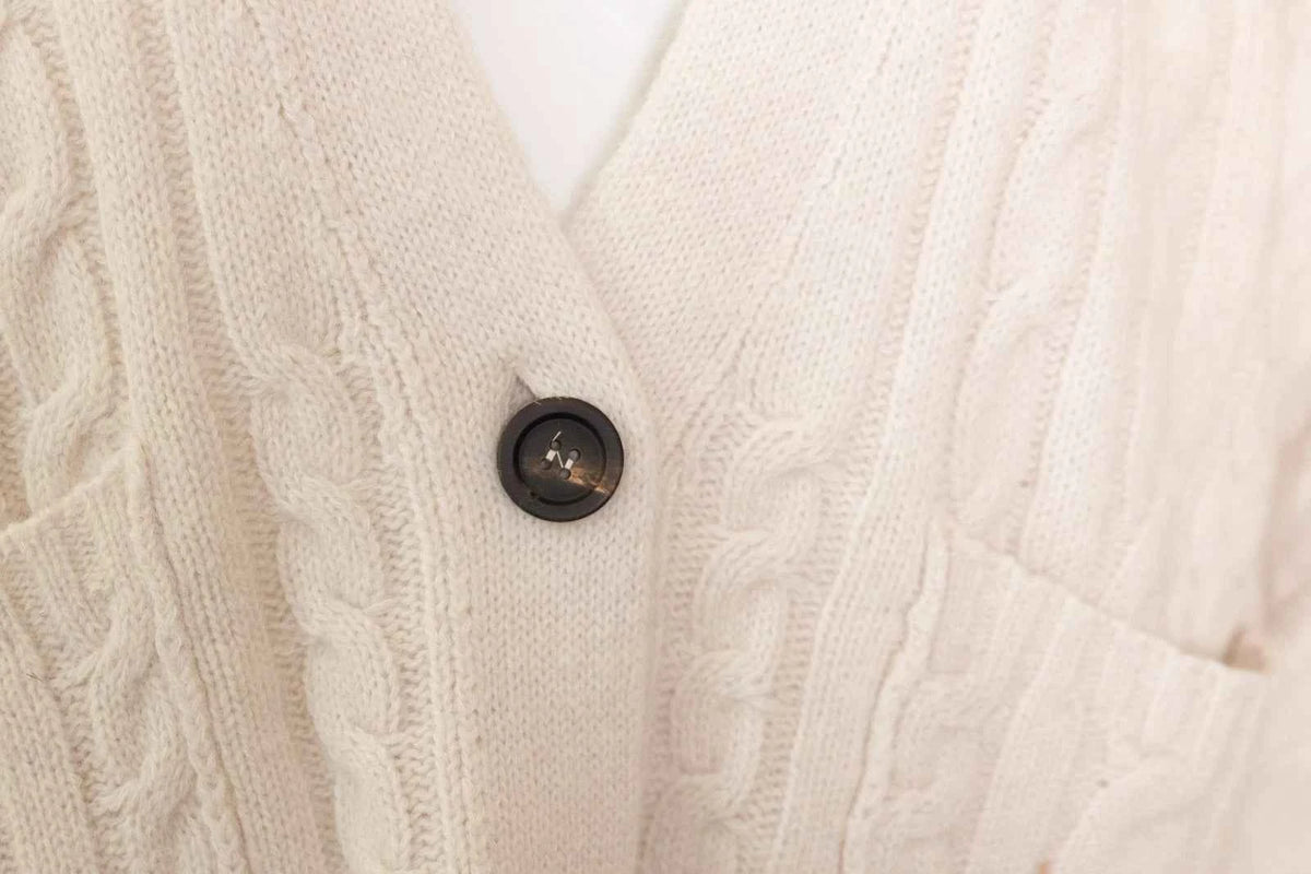 Peserico cable knit crop cardigan