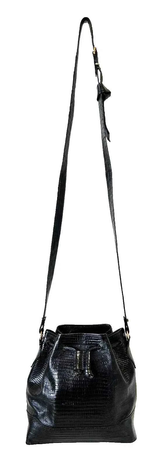 Vintage Glen Miller Ann Turk Croc-Embossed Bucket Bag
