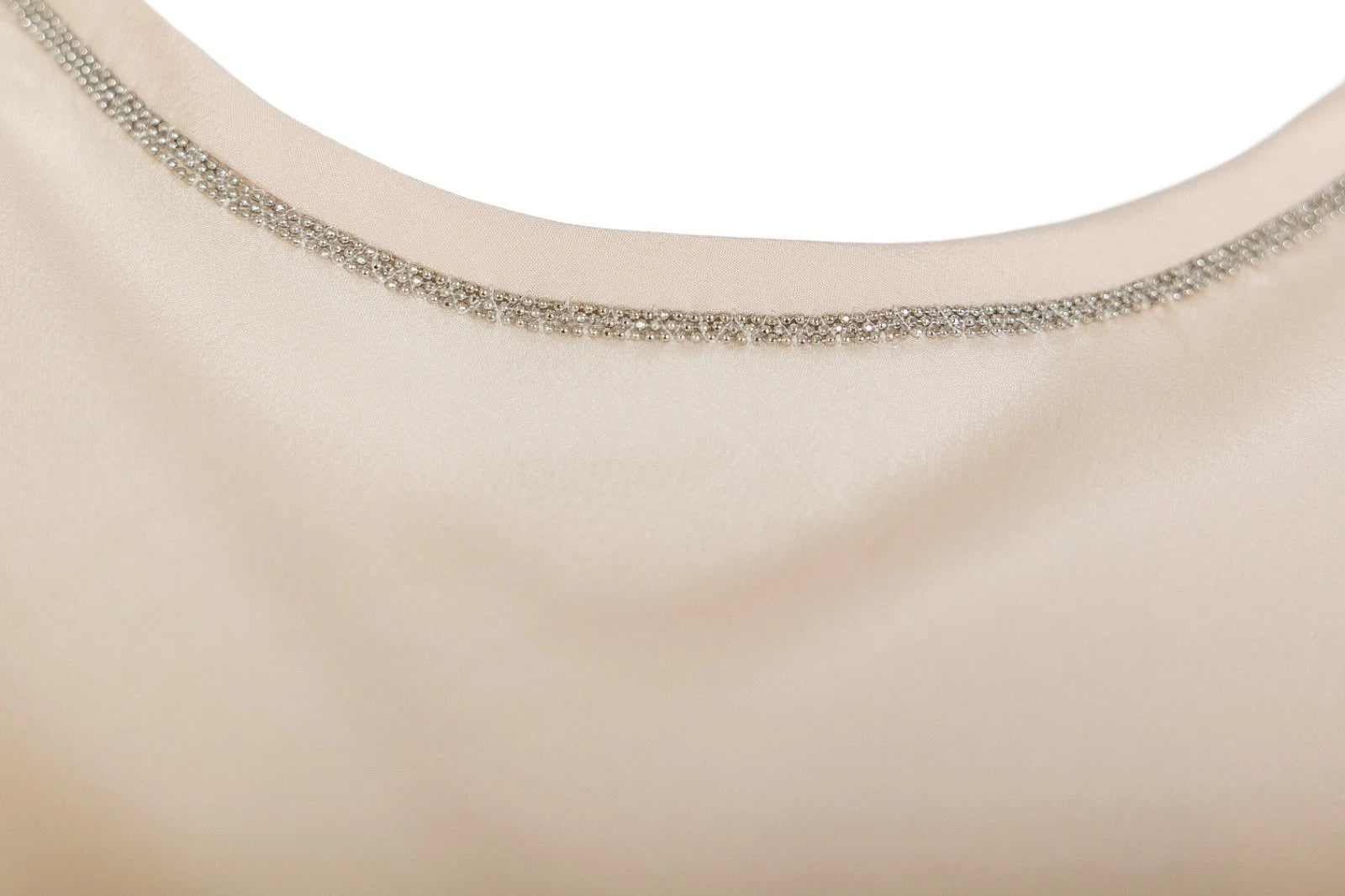 Peserico silk top with chain neckline