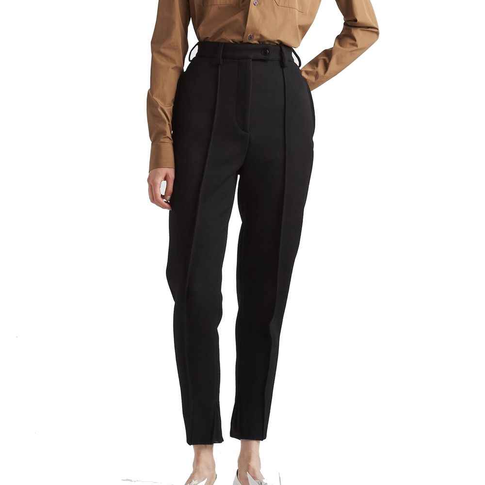 Prada Black Virgin Wool Casual Pants