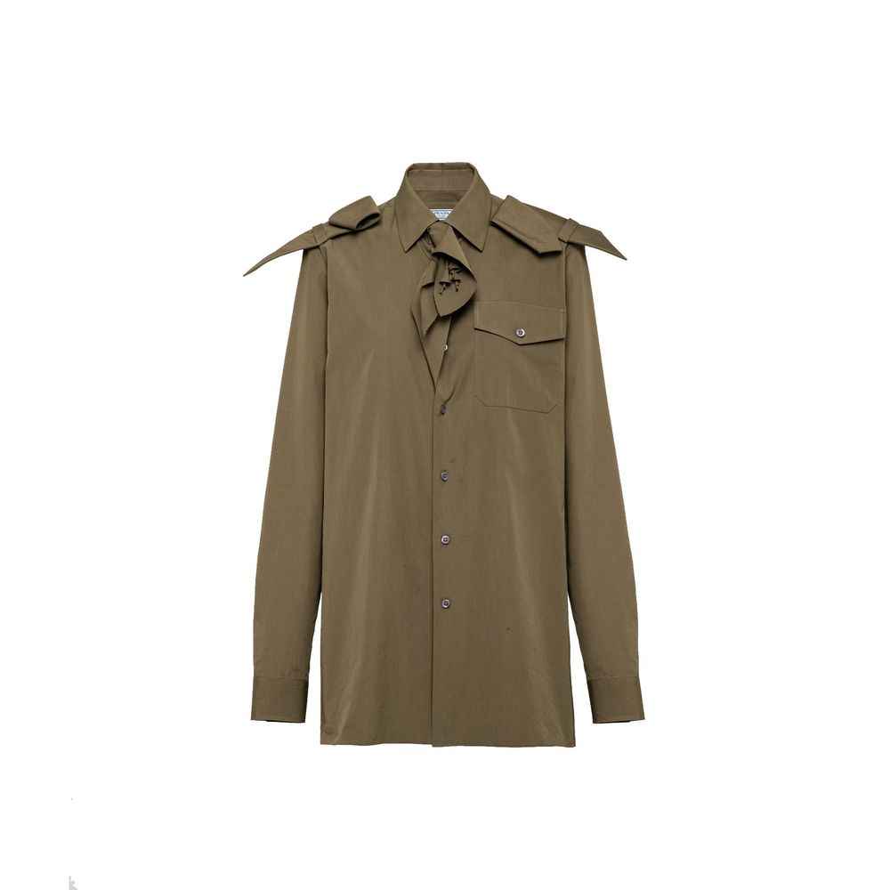 Prada Bicolor Cotton Dress Shirt