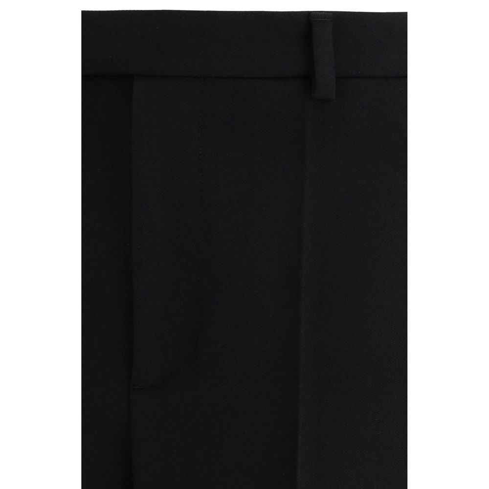 Valentino Black Wool Oves Aries Dress Pants