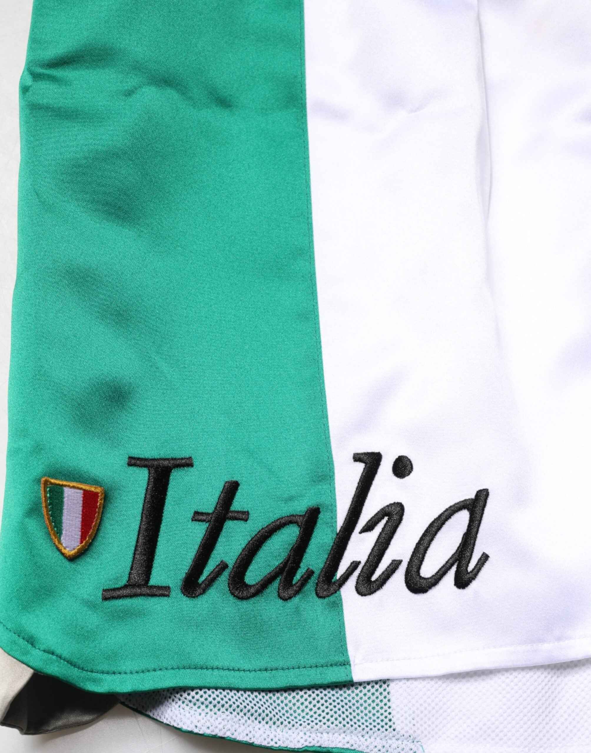 Dolce & Gabbana Multicolor Italia Polyester Bermuda Shorts