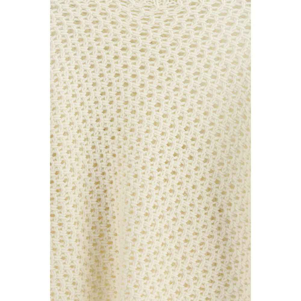 Fabiana Filippi Beige Fleece Wool Sweatshirt