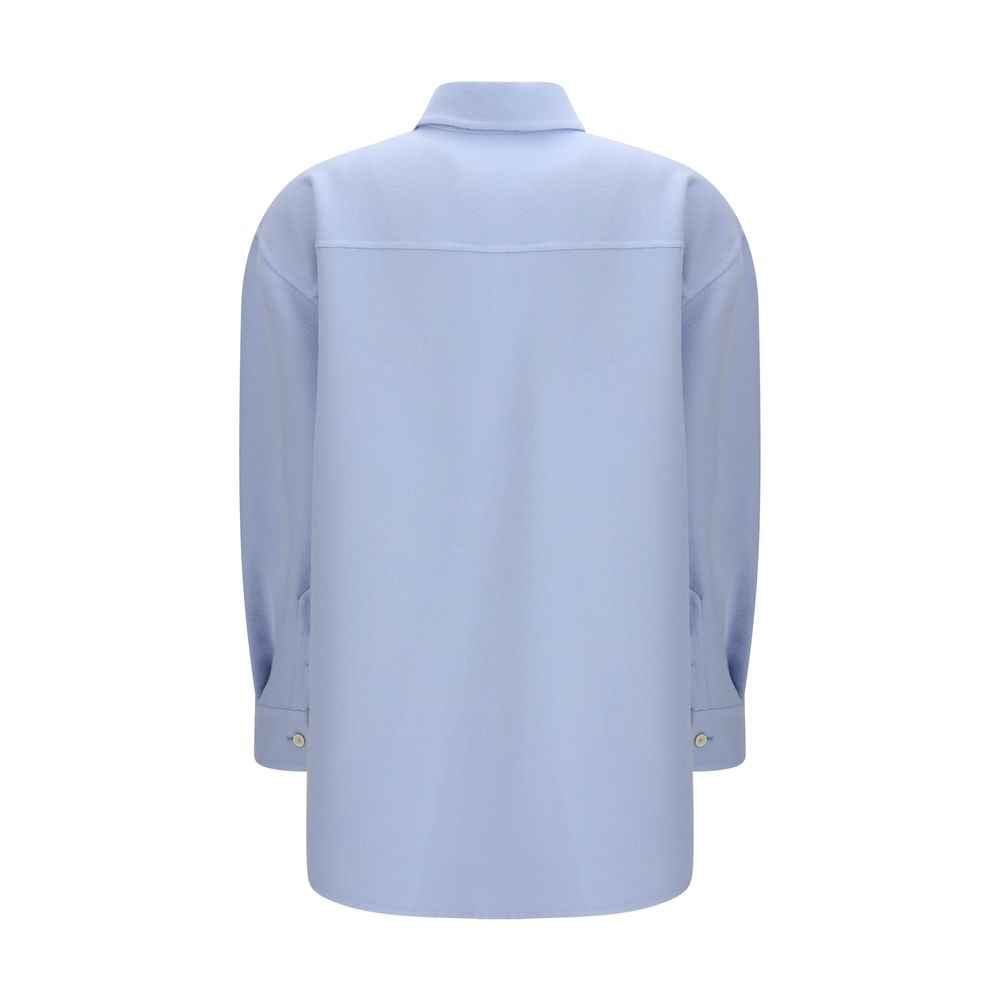 Fabiana Filippi Blue Fleece Wool Shirt