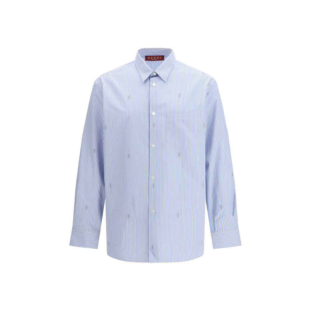 Gucci Blue Cotton Shirt