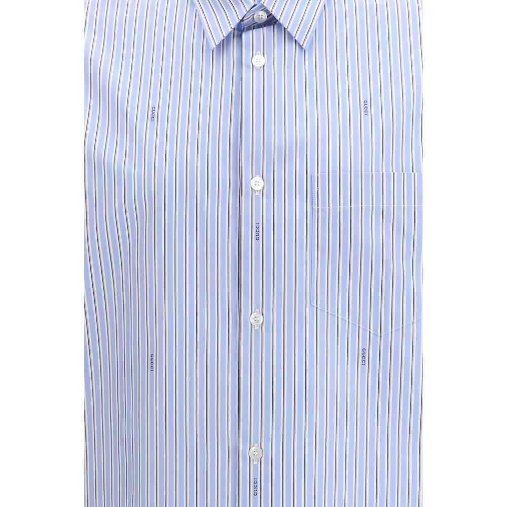 Gucci Blue Cotton Shirt