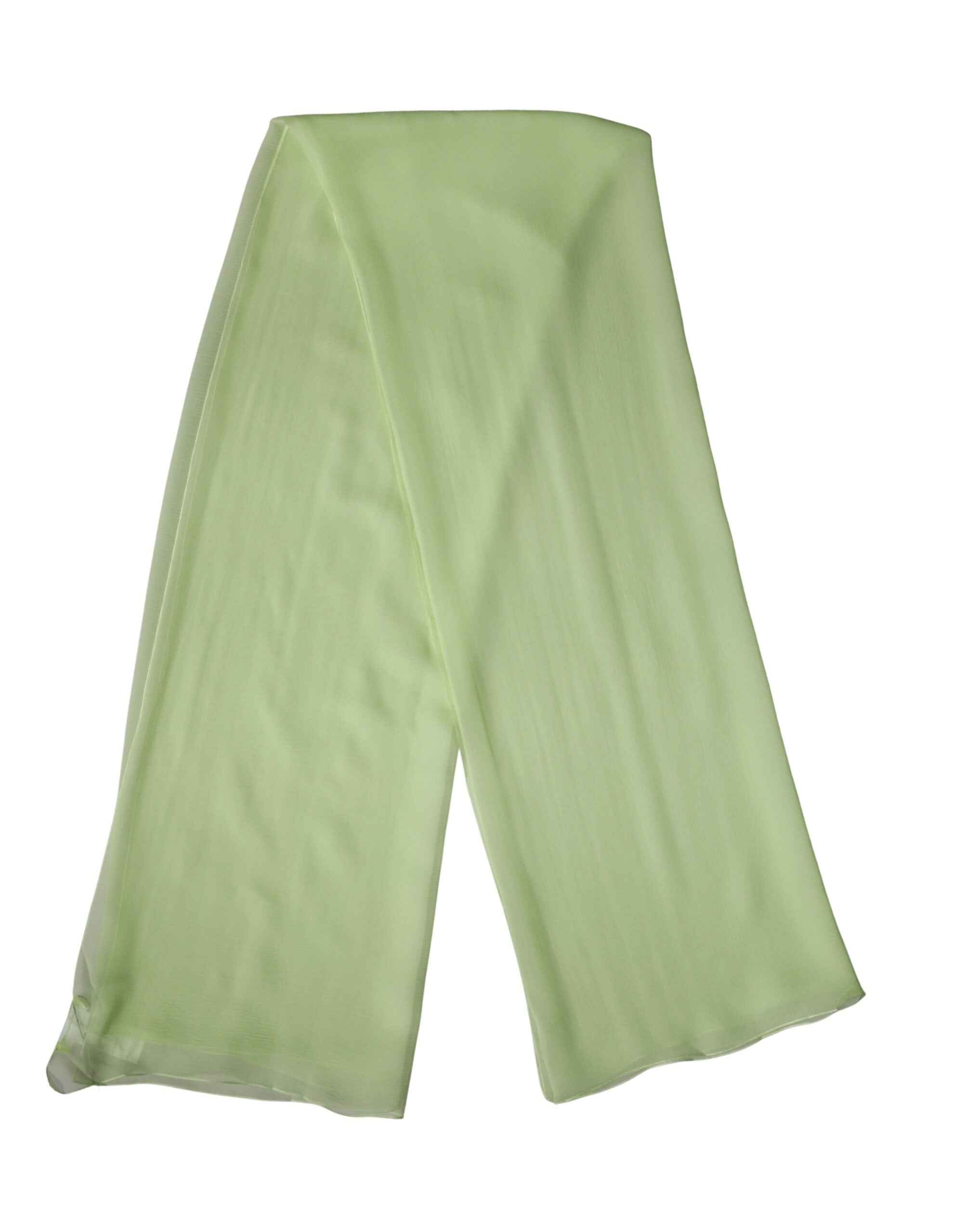 Dolce & Gabbana Light Green Silk Neck Wrap Stole 200cm x 134cm Scarf