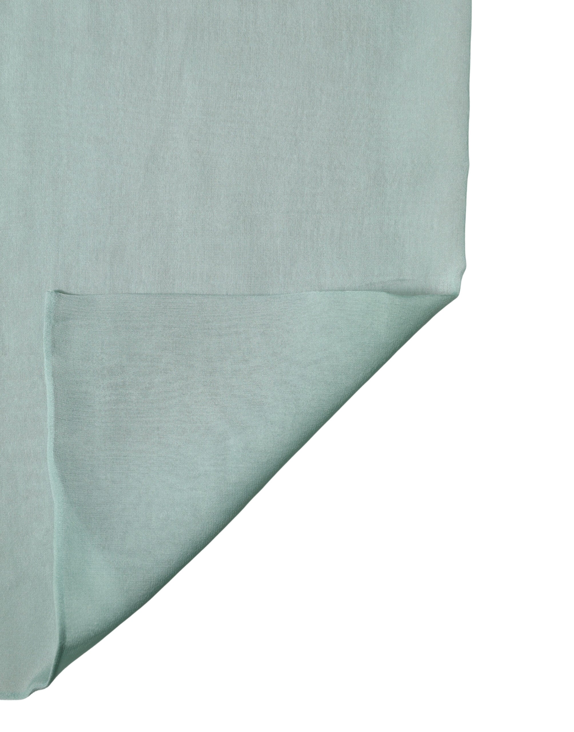 Dolce & Gabbana Teal Silk Sash Wrap Foulard Stole 292cm x 19cm Scarf