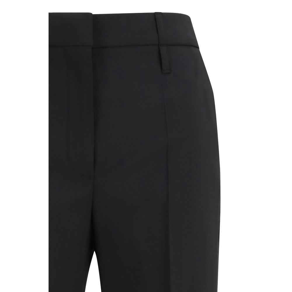 Max Mara Black Wool Flared Pants