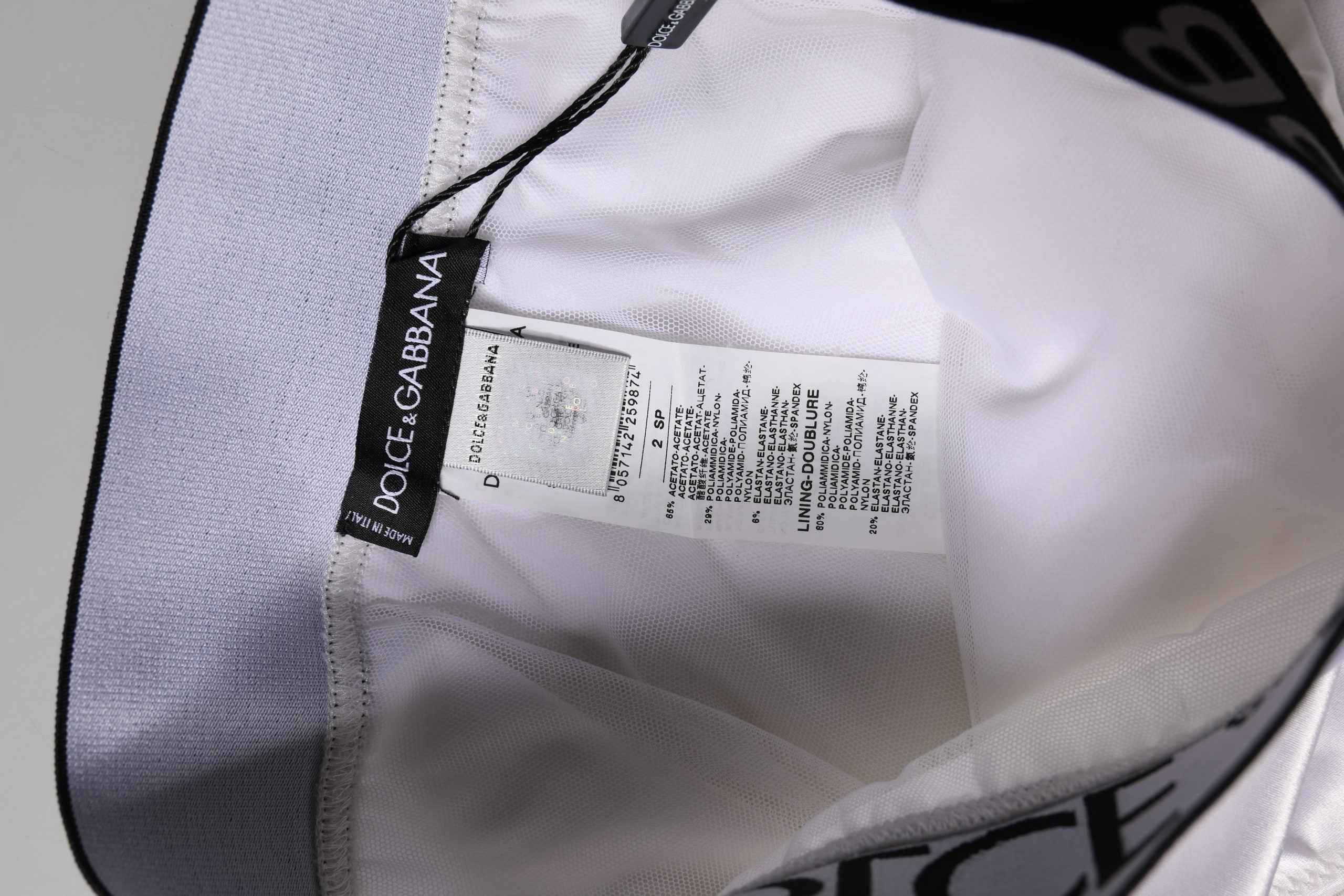 Dolce & Gabbana White Logo Brief High Waist Panty Underwear