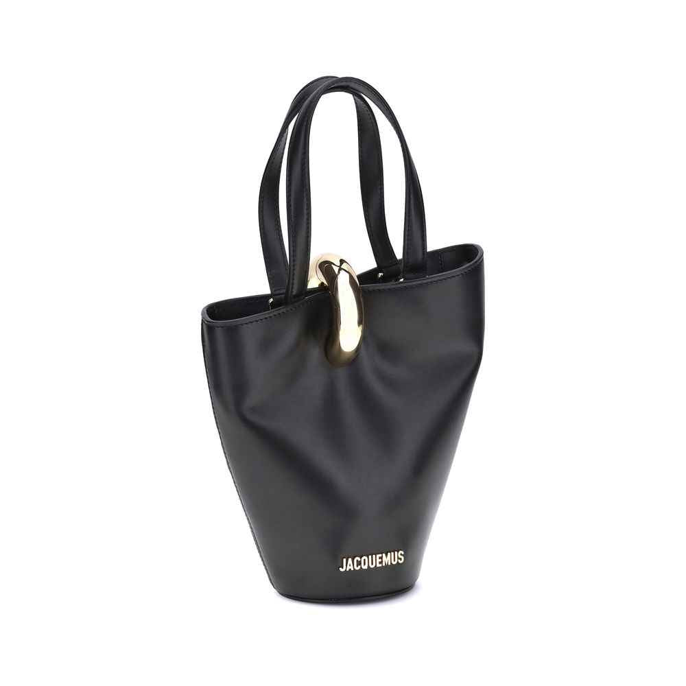 Jacquemus Black Calf Leather Bos Taurus Backet Bag