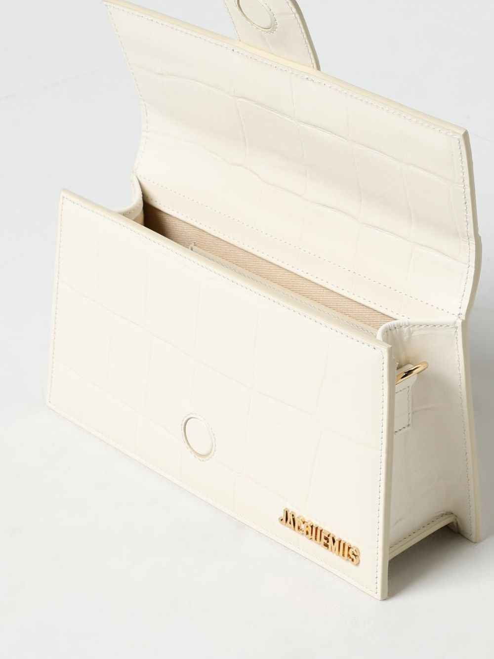 Jacquemus Ivory Cocco Le Grand Bambino Handbag