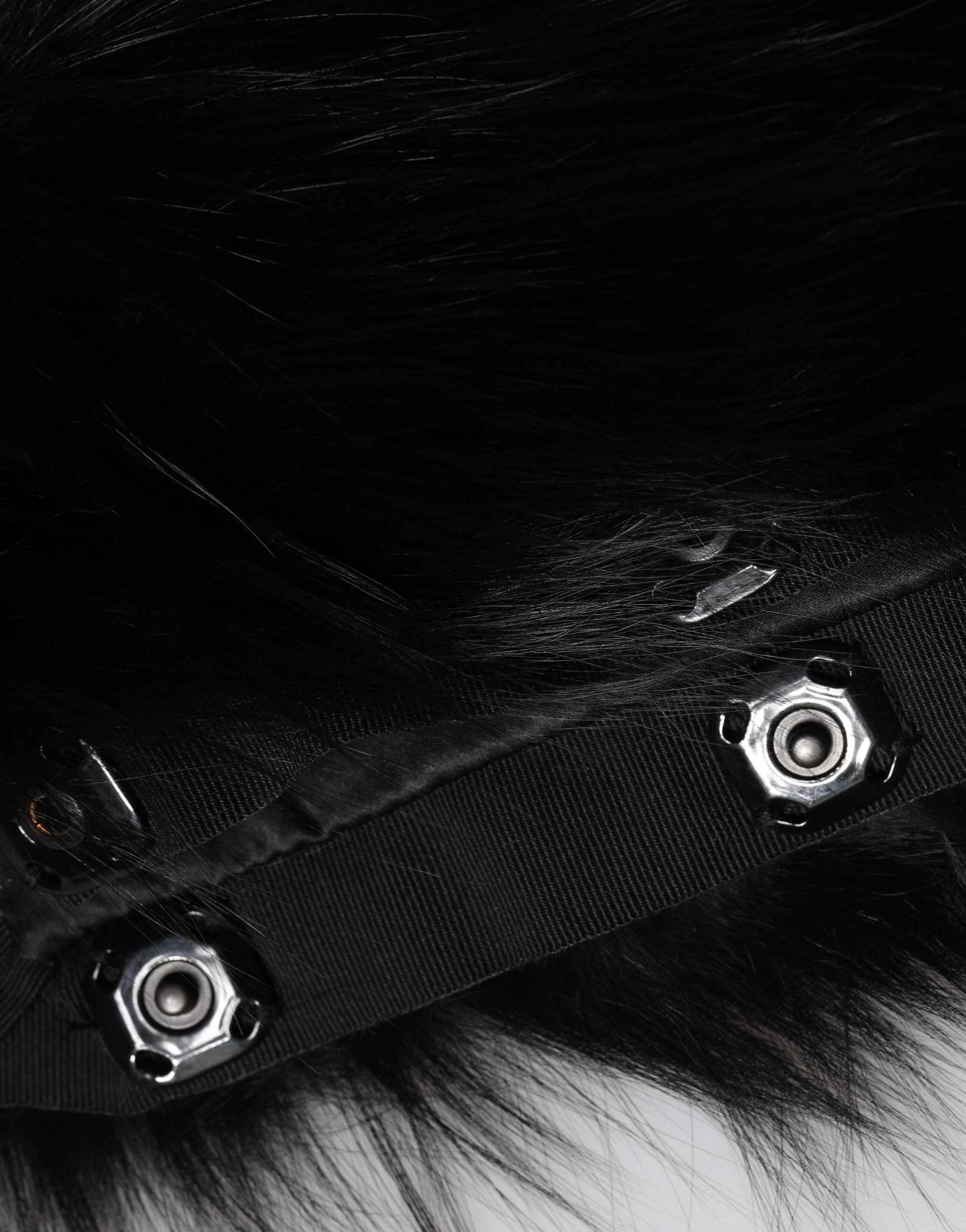 Dolce & Gabbana Black Fur Shoulder Collar Wrap Shawl Scarf