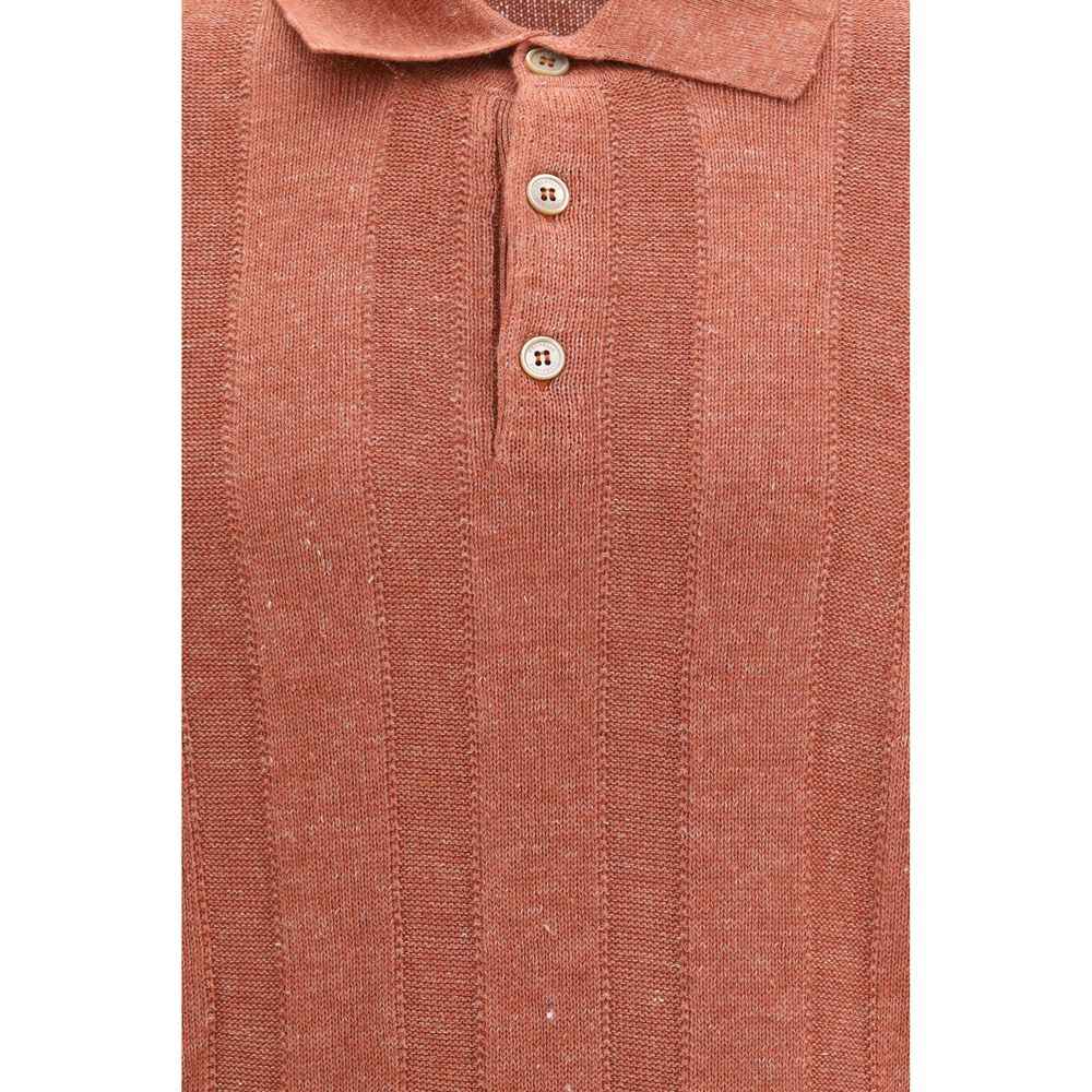 Brunello Cucinelli Orange Denim Shirt