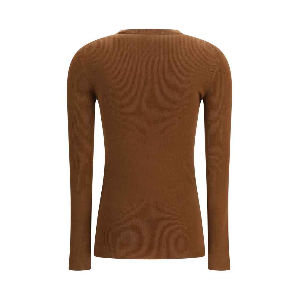 Prada Brown Fleece Wool Cardigan