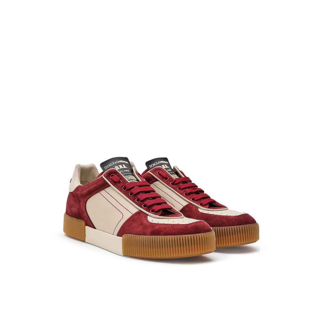 Dolce & Gabbana Blue Leather Low Top Sneakers