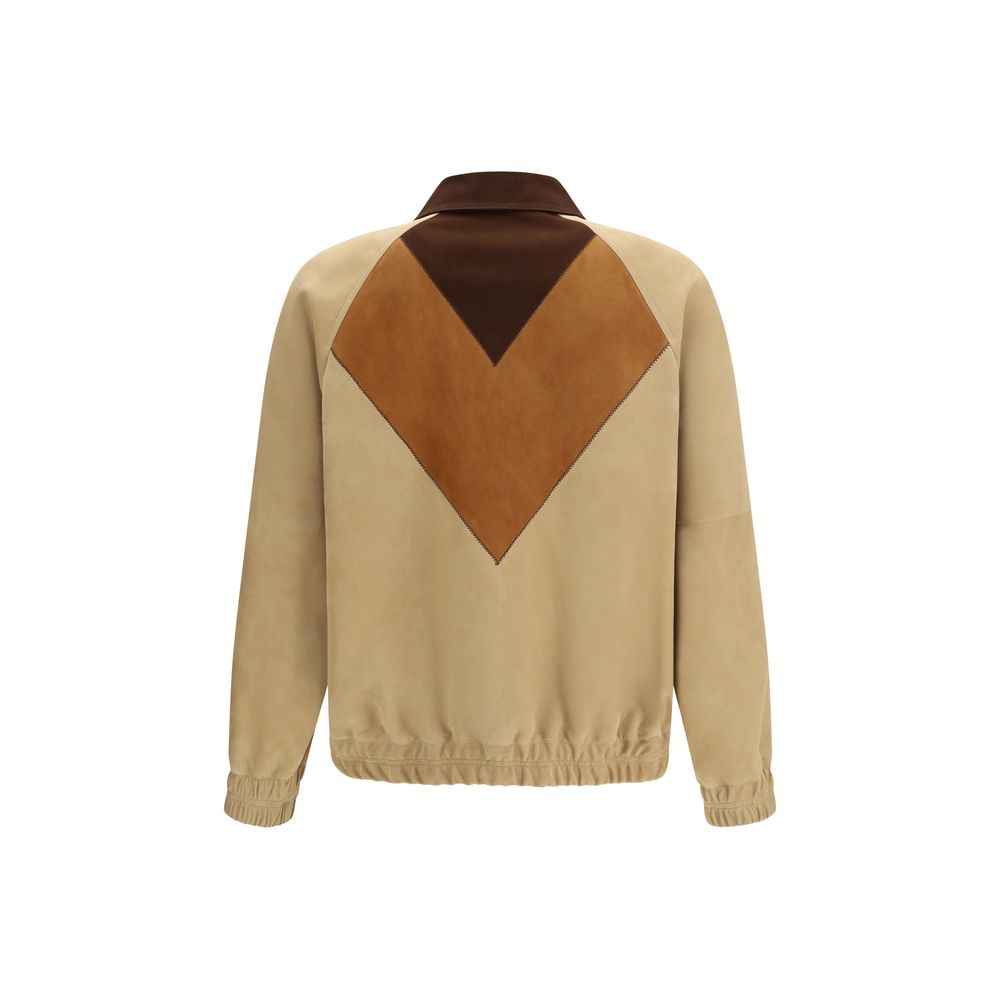 Valentino Brown Goatskin Biker Jacket