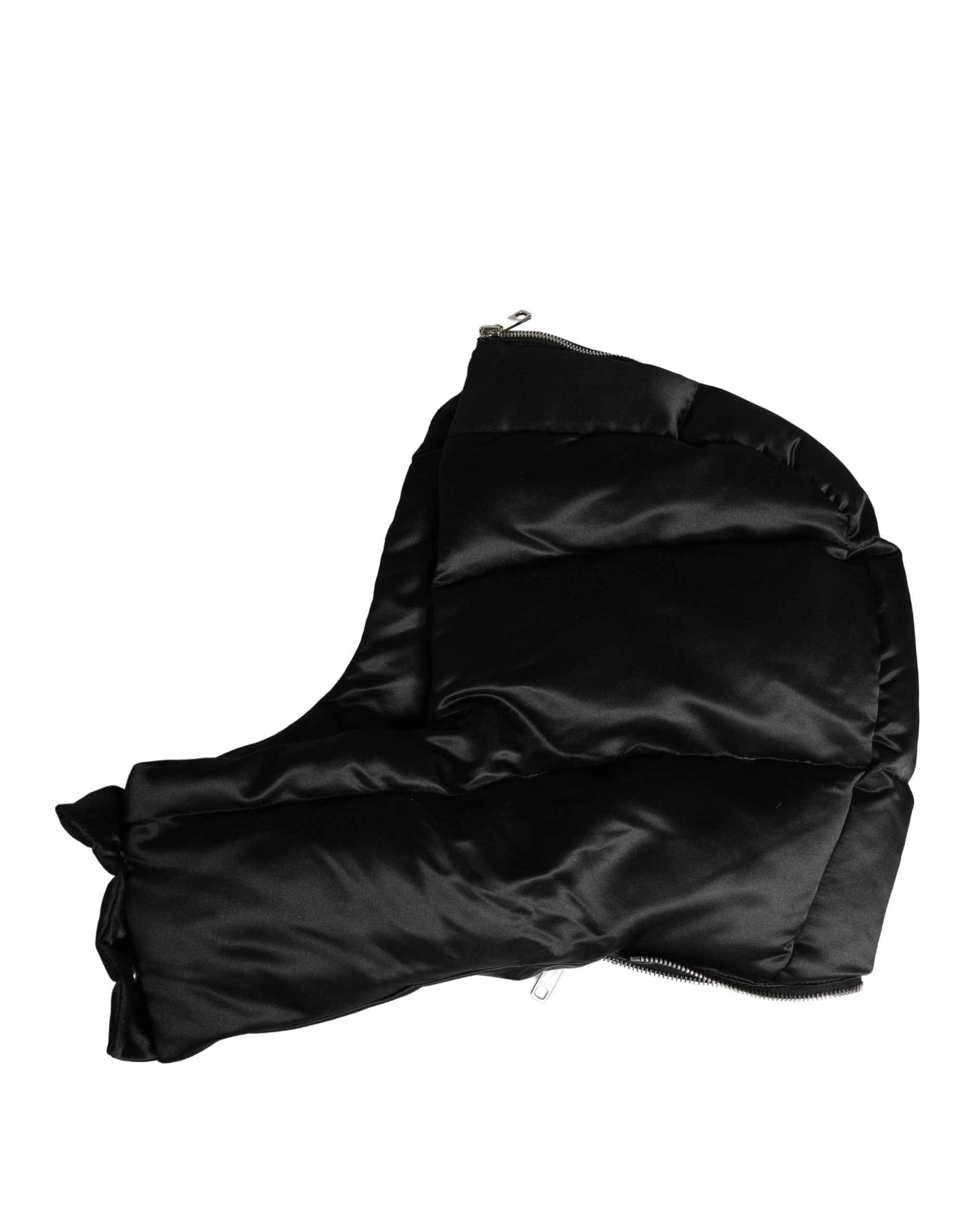 Dolce & Gabbana Black Polyester Whole Head Wrap Capello Hat