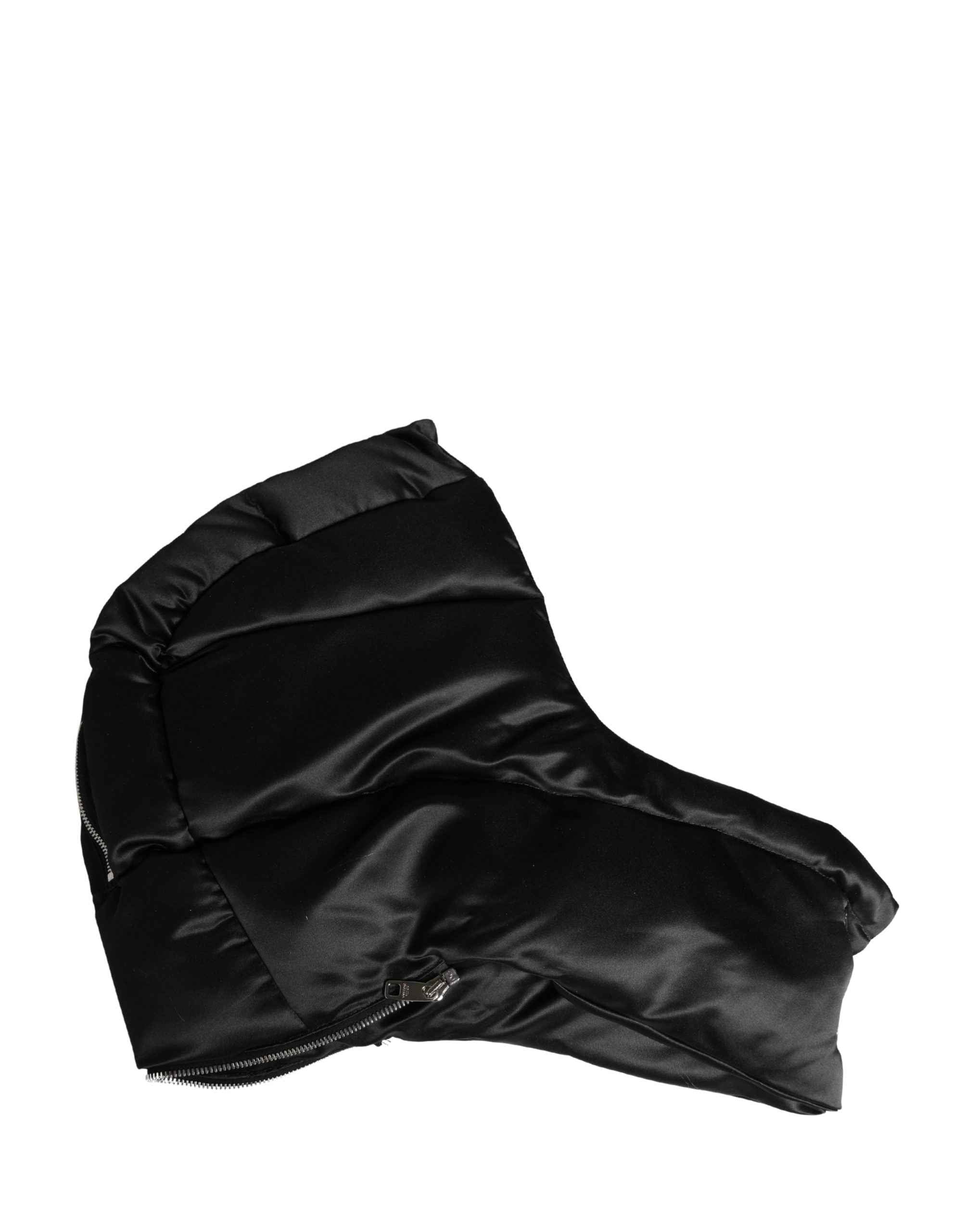 Dolce & Gabbana Black Polyester Whole Head Wrap Capello Hat