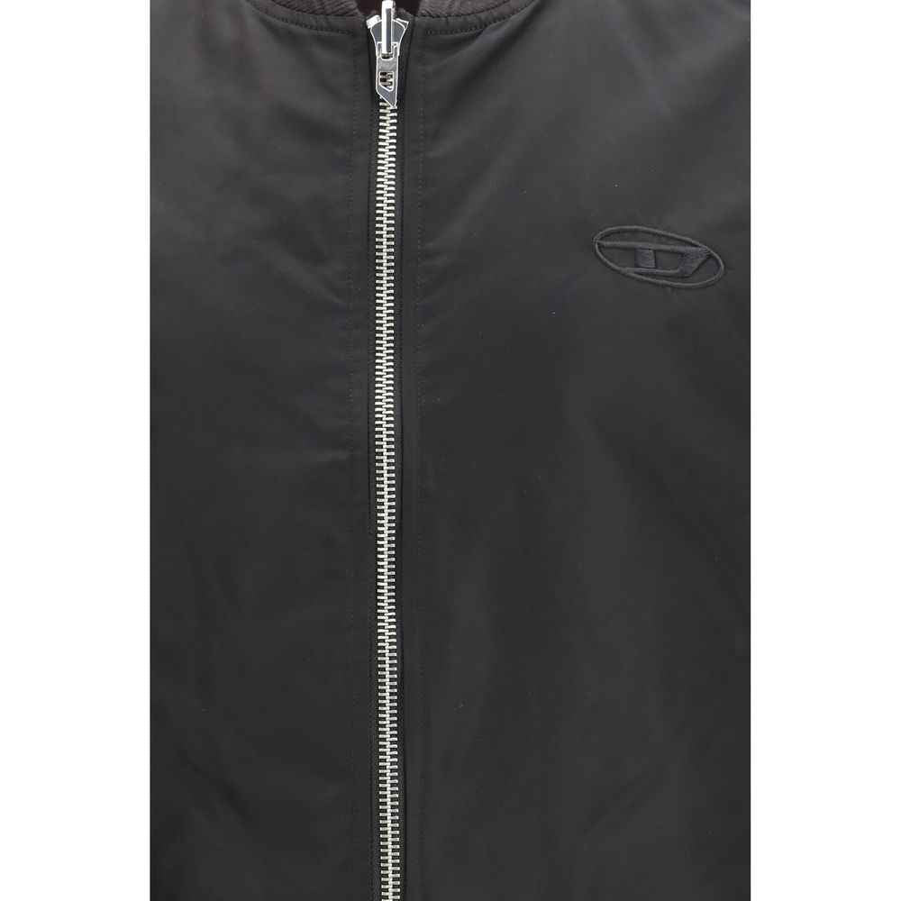 Diesel Brown Polyamide Sleeveless Jacket
