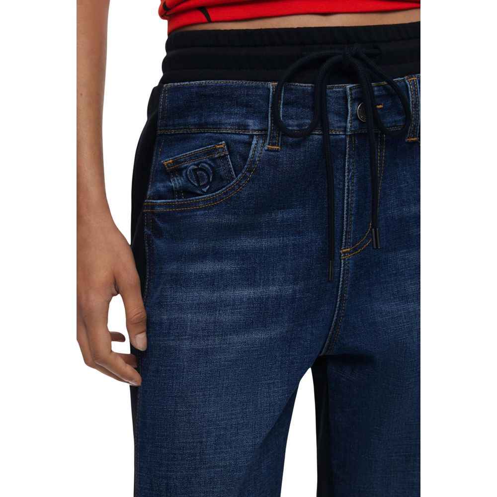 Desigual Blue Cotton Joggers (Workout Pants)