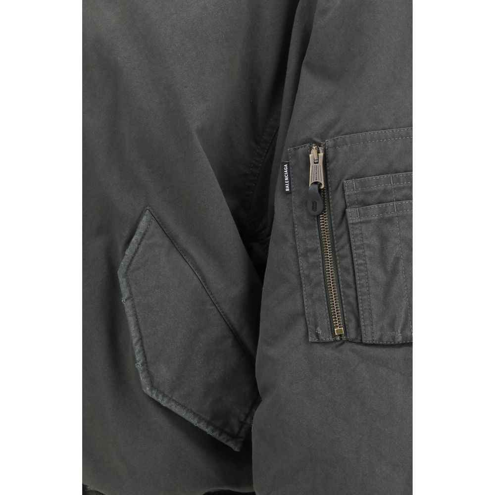 Balenciaga Gray Cotton Bomber