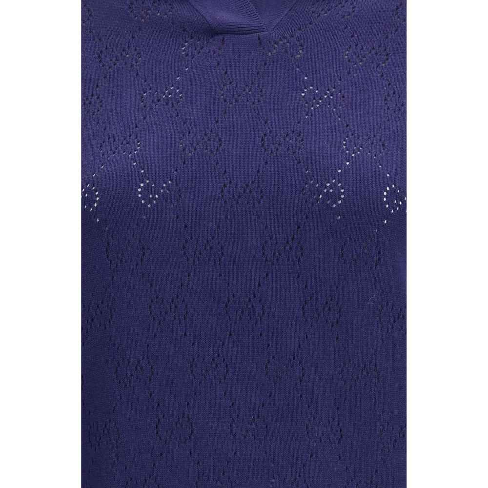 Gucci Blue Silk Dress Shirt