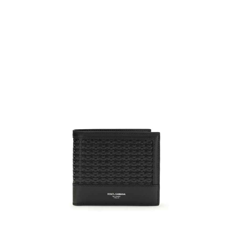 Dolce & Gabbana Black Calf Leather Bos Taurus Wallet