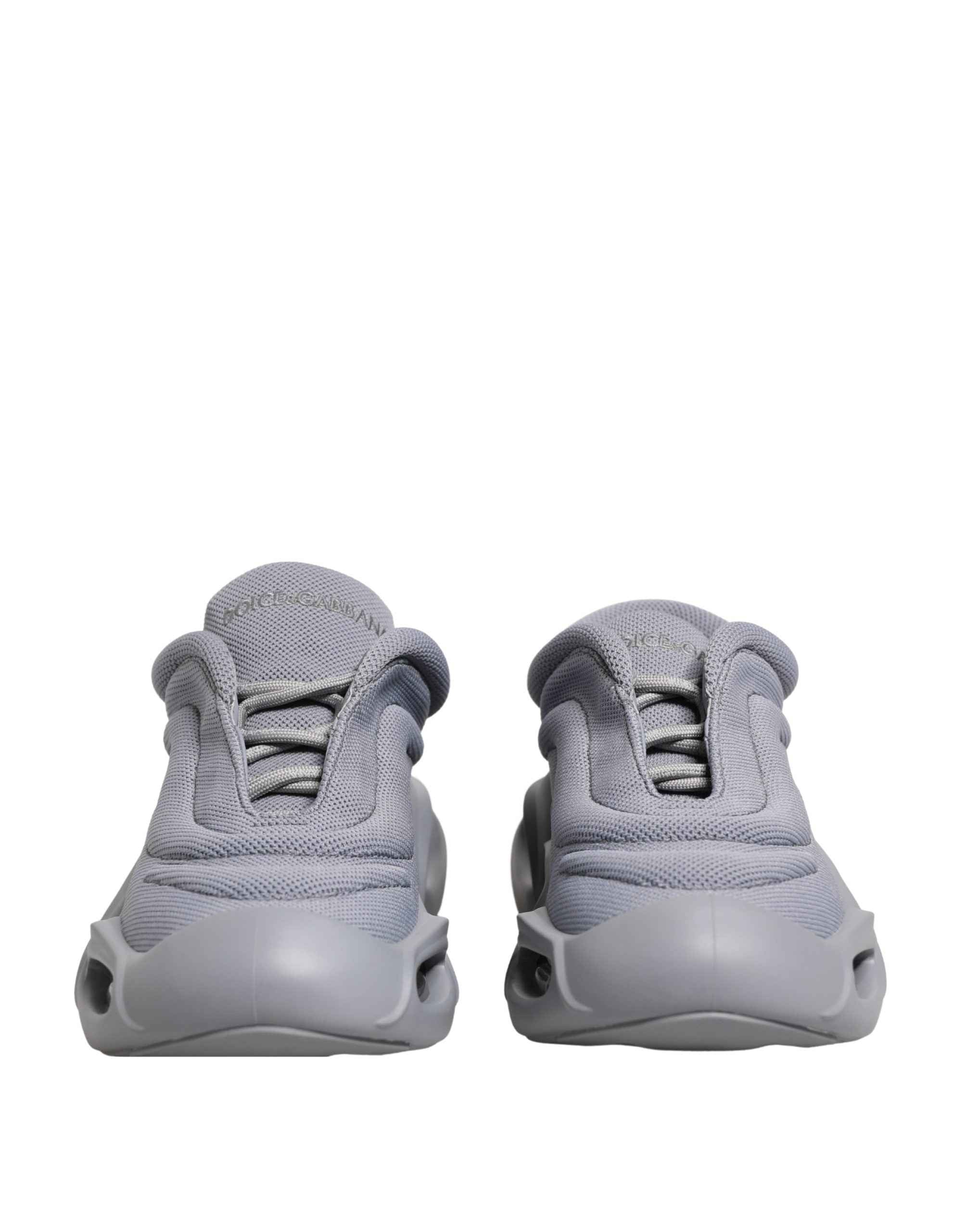 Dolce & Gabbana Gray Slip On Wave Low Top Sneakers