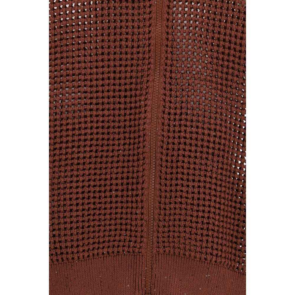 Brunello Cucinelli Bordeaux Cotton Sweatshirt