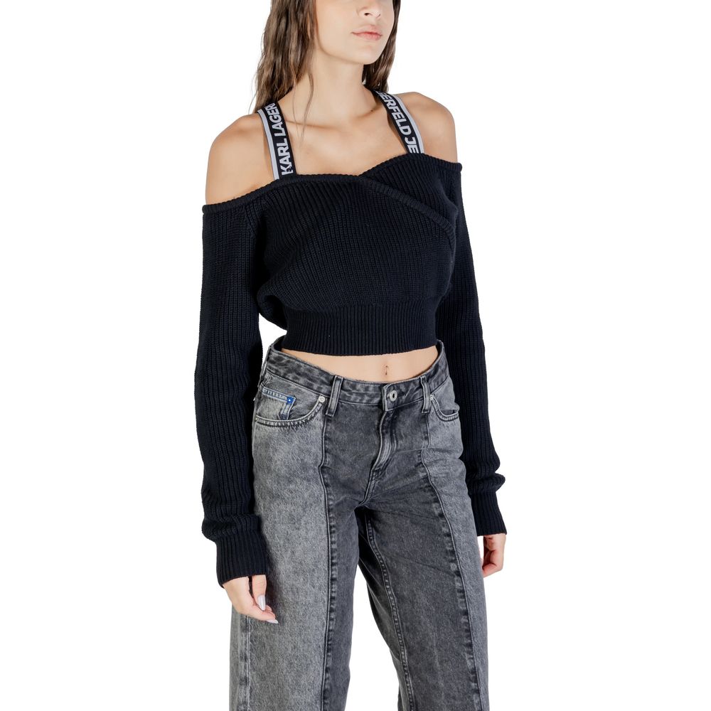 Karl Lagerfeld Black Cotton Sweatshirt