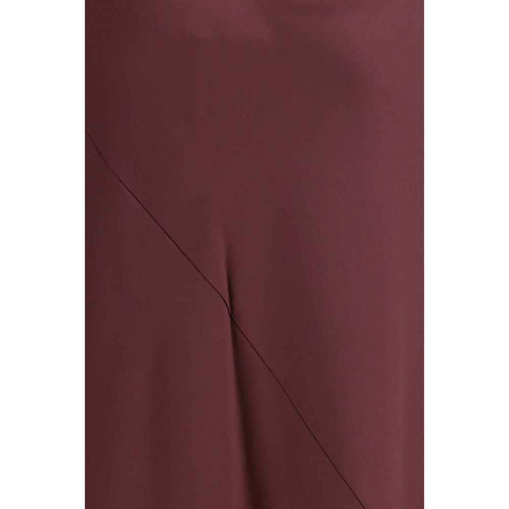 PINKO Bordeaux Marabou Casual Dress