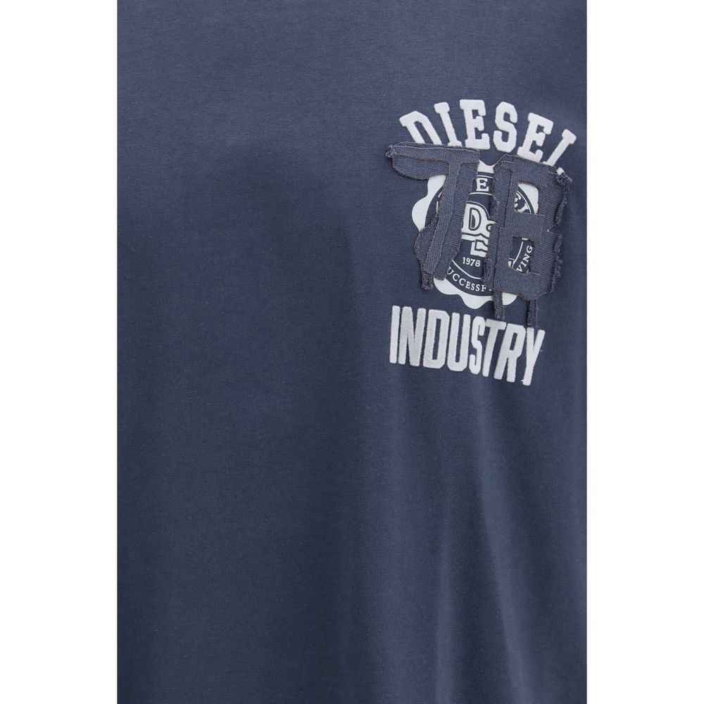 Diesel Blue Cotton T-Shirt