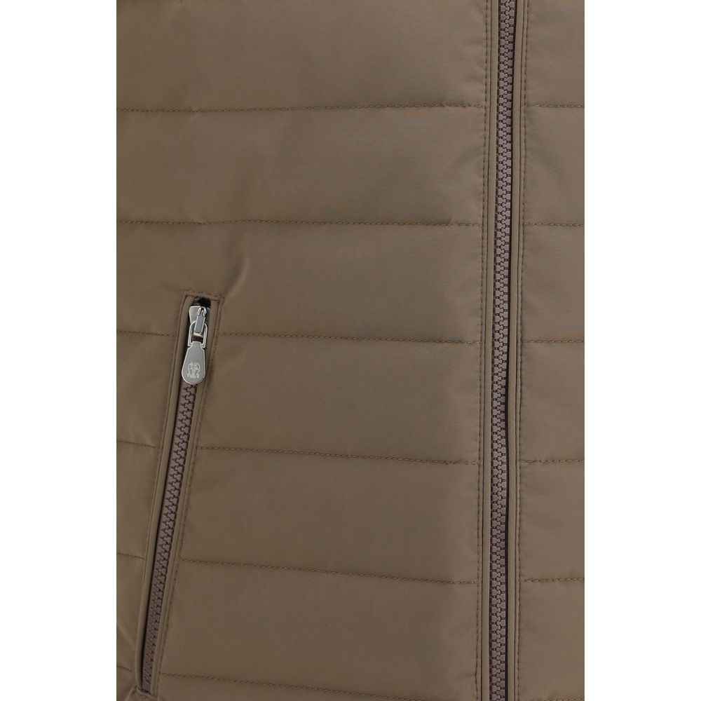 Brunello Cucinelli Beige Polyester Sleeveless Jacket