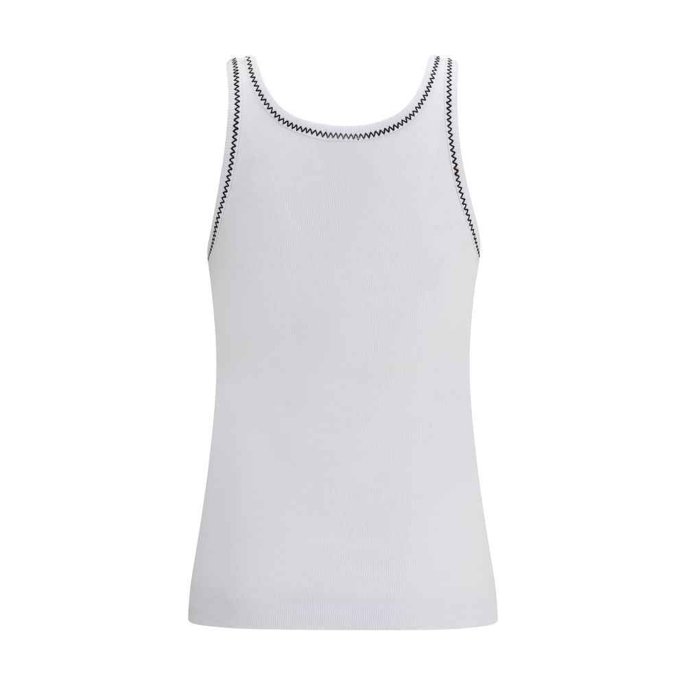 PINKO White Cotton Tank Tops