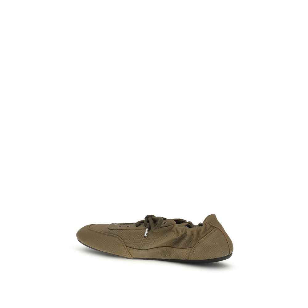 Prada Bicolor Cotton Athletic Sneakers