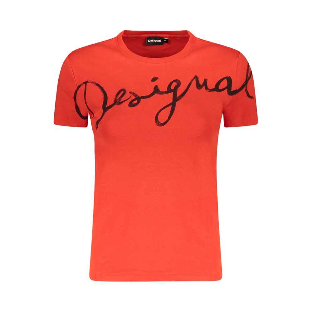 Desigual Rosso Cotton Women T-Shirt