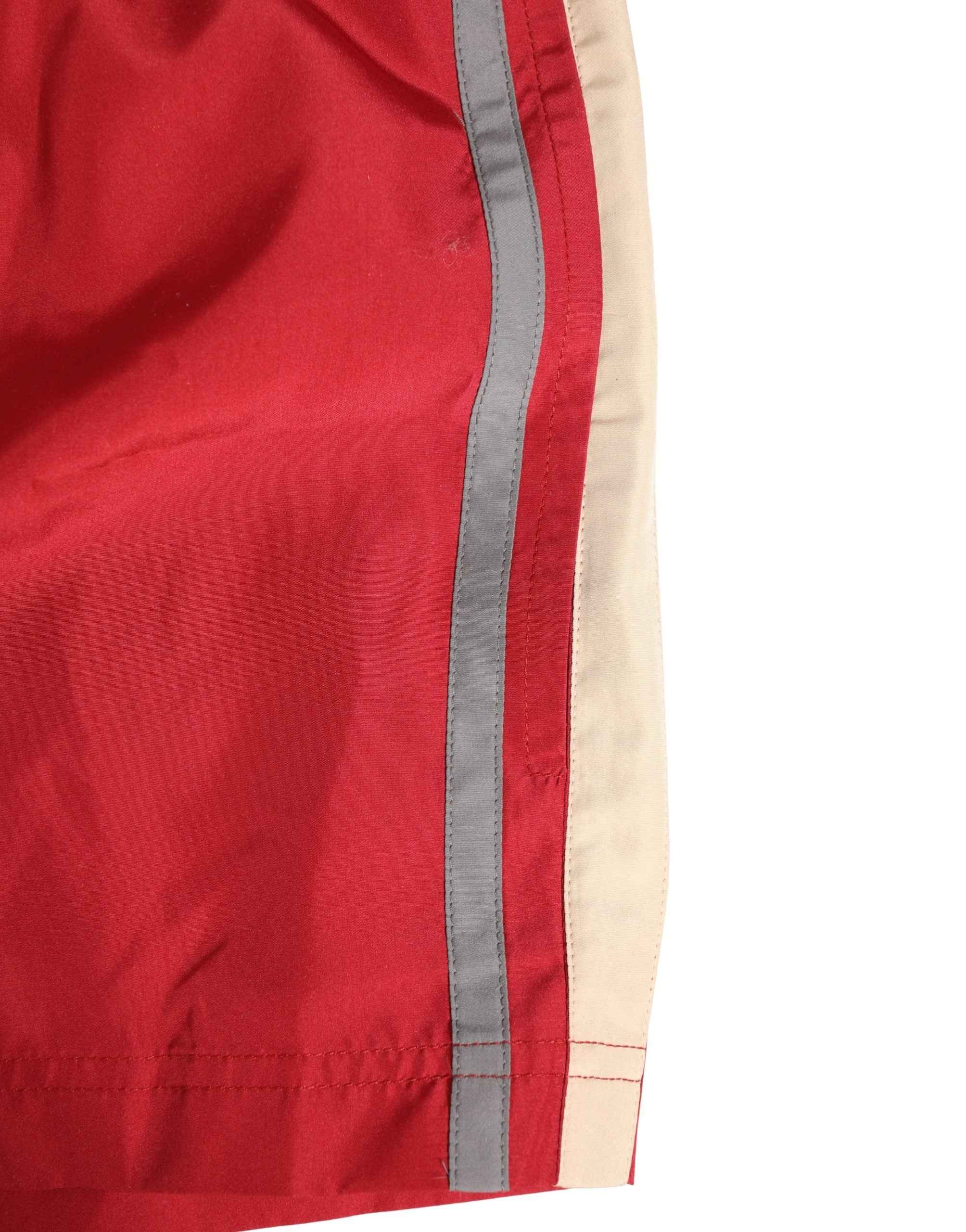 Dolce & Gabbana Red Polyester Men Drawstring Shorts Swimwear