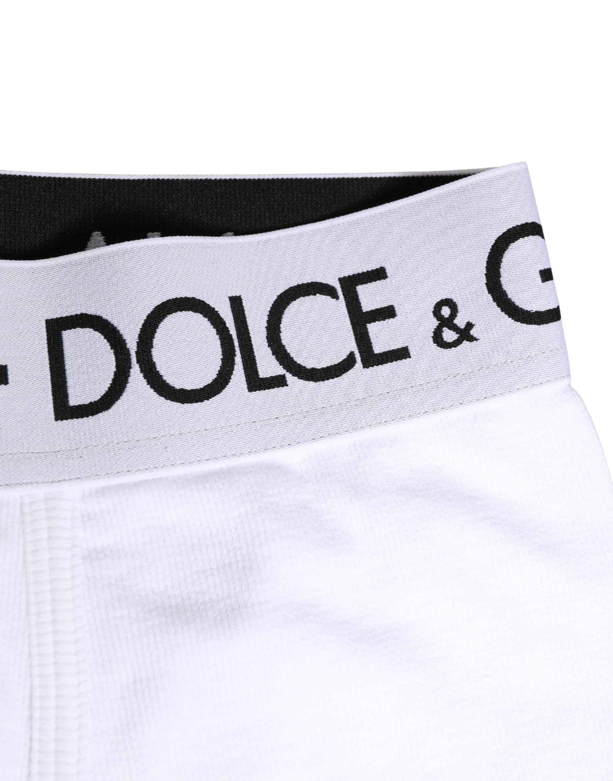 Dolce & Gabbana White Logo Waistband Regular Boxer Underwear