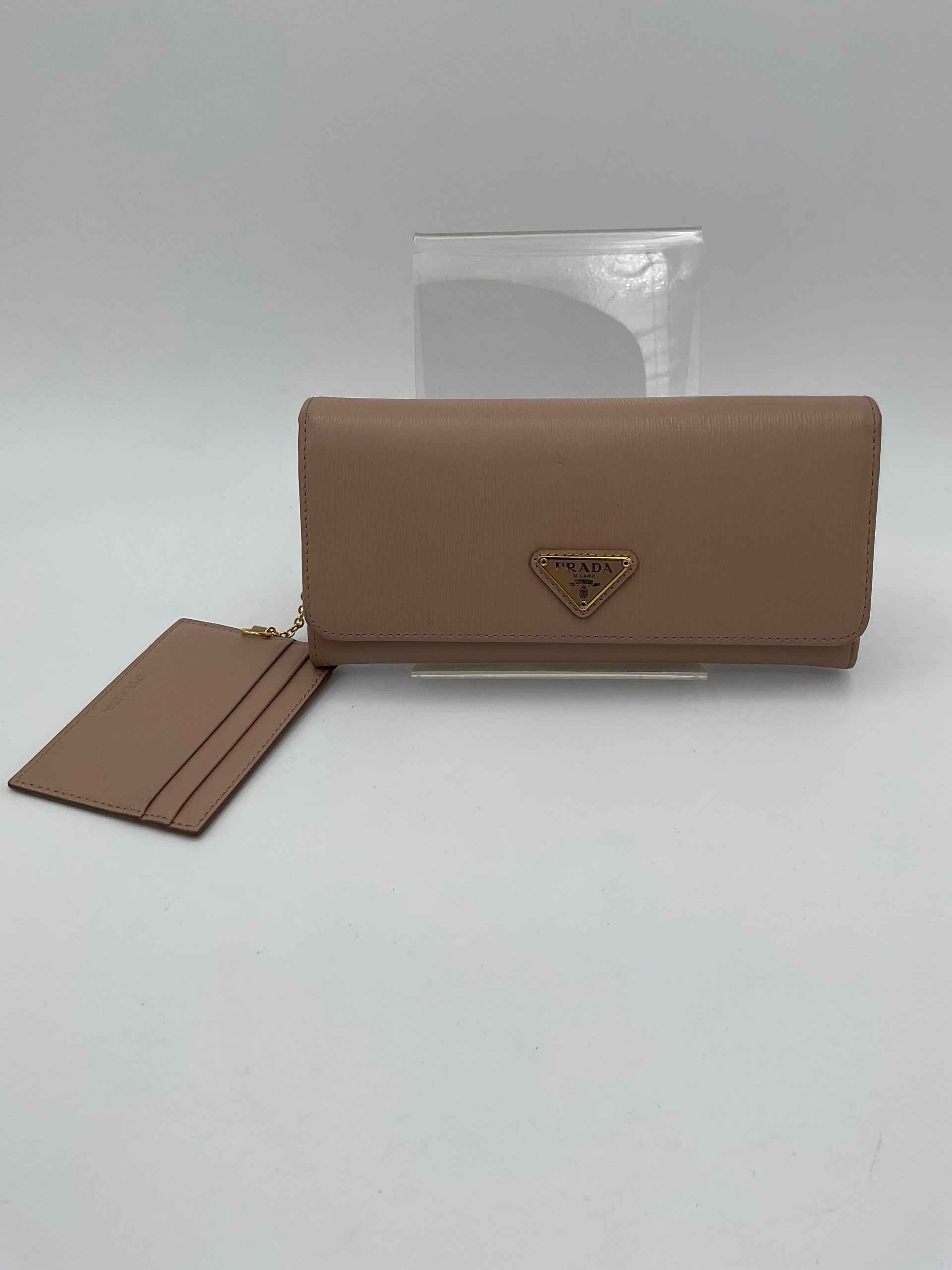 Prada PRADA Powder Saffiano with Card Holder Wallet