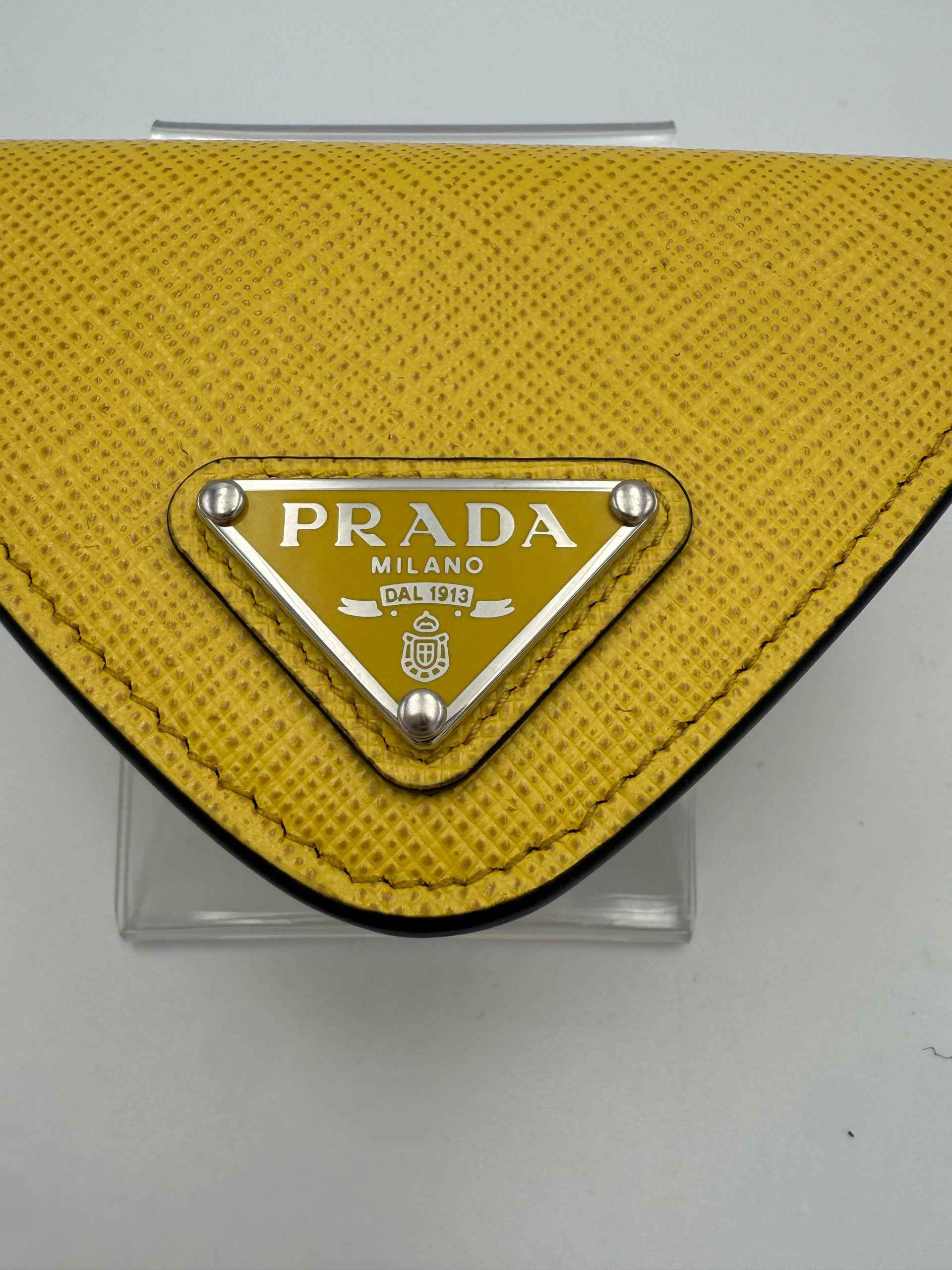 Prada PRADA Saffiano Yellow Coin Purse